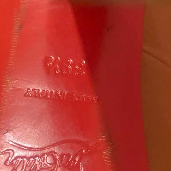 Christian Louboutin Embossed Peep Toe Slingbacks EU39.5 - Picture 8 of 8